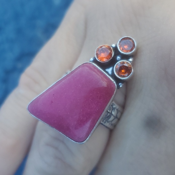 New Cherry Ruby and Garnet 925 Silver Ring. - Picture 5 of 8